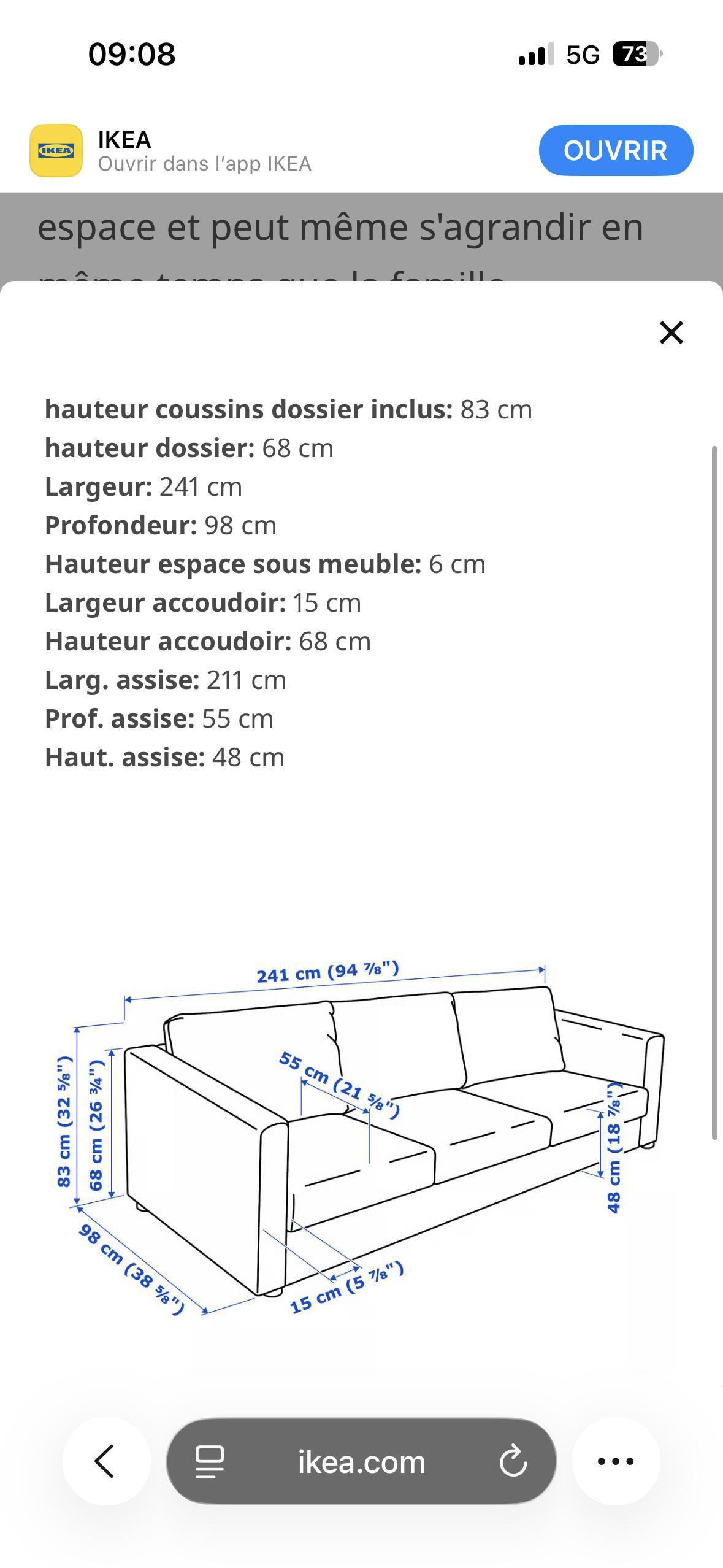 Canapé IKEA