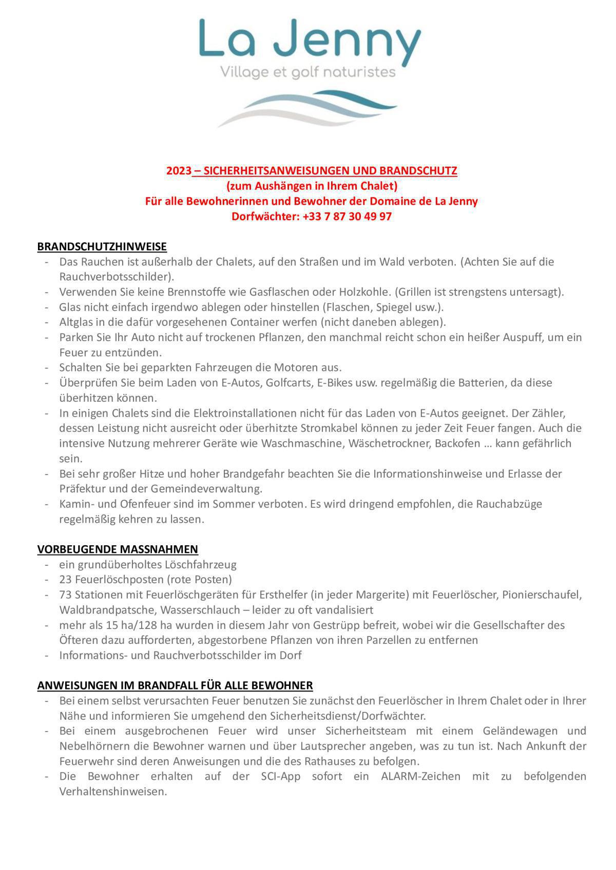 Consignes de sécurité incendie Consignes de sécurité incendie