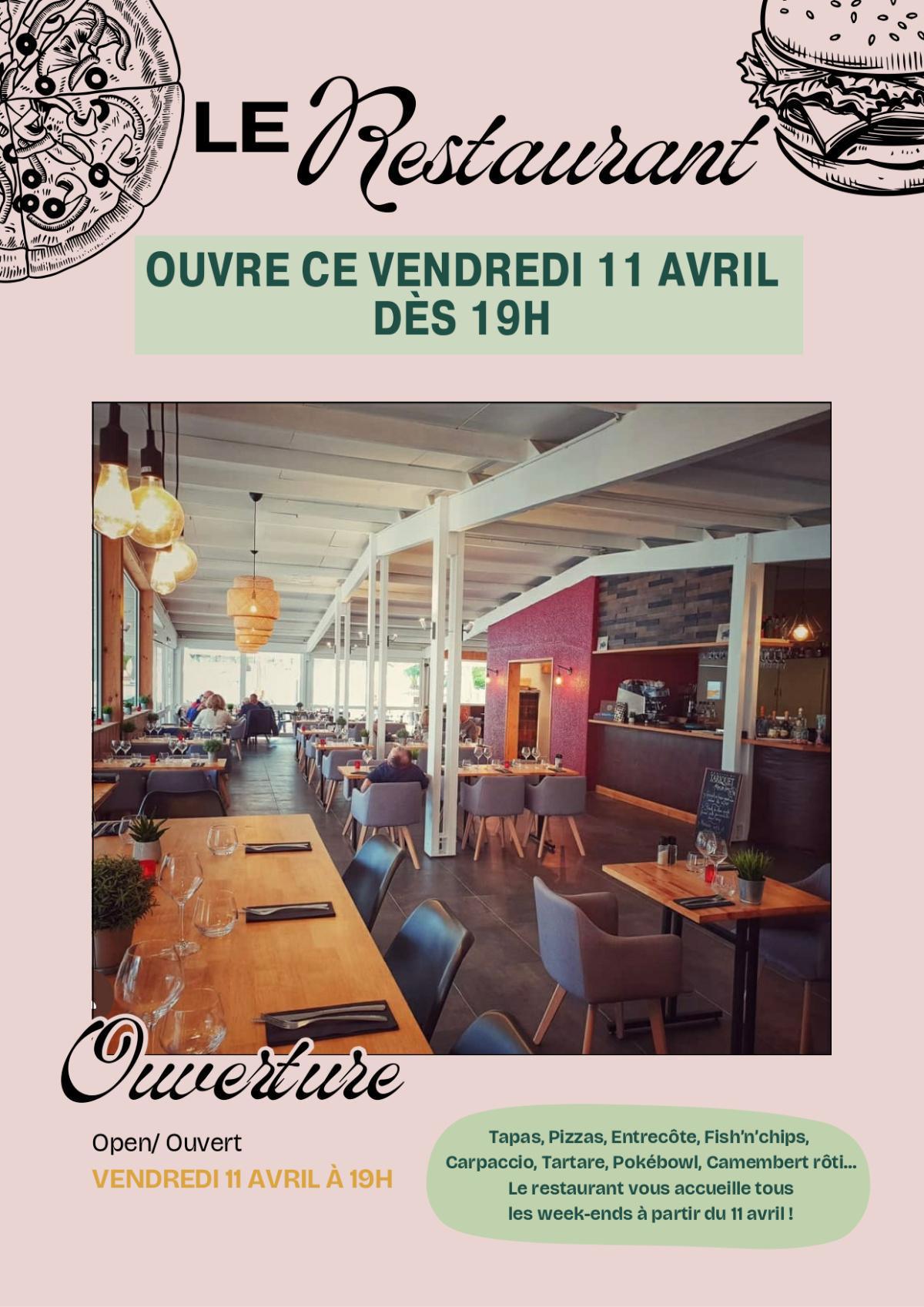 Restaurant de la Jenny : ouverture ce vendredi 11 avril 