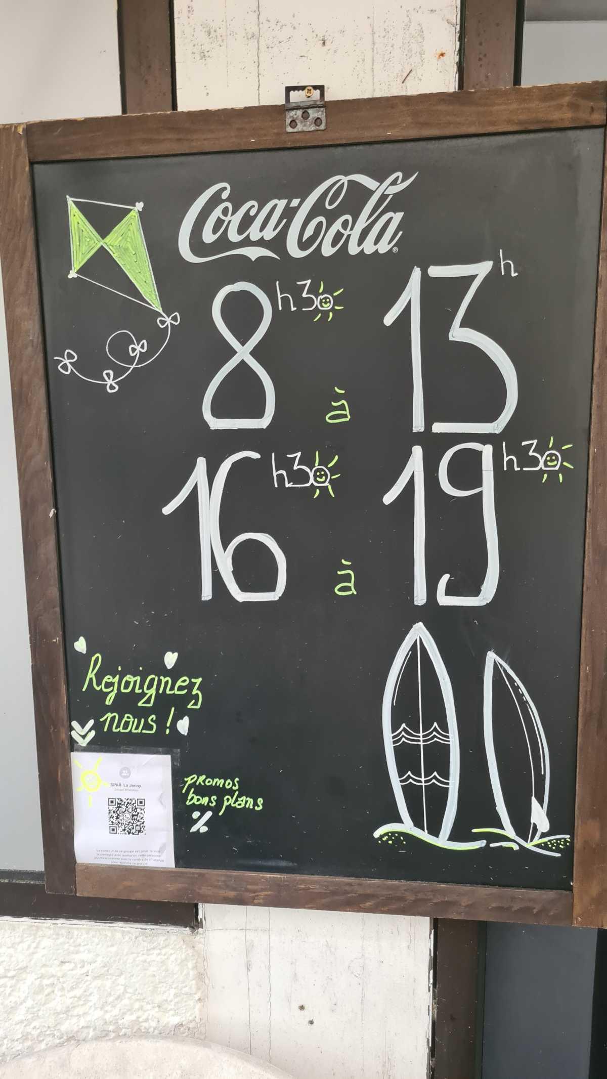 Supérette Spar : nouveaux horaires