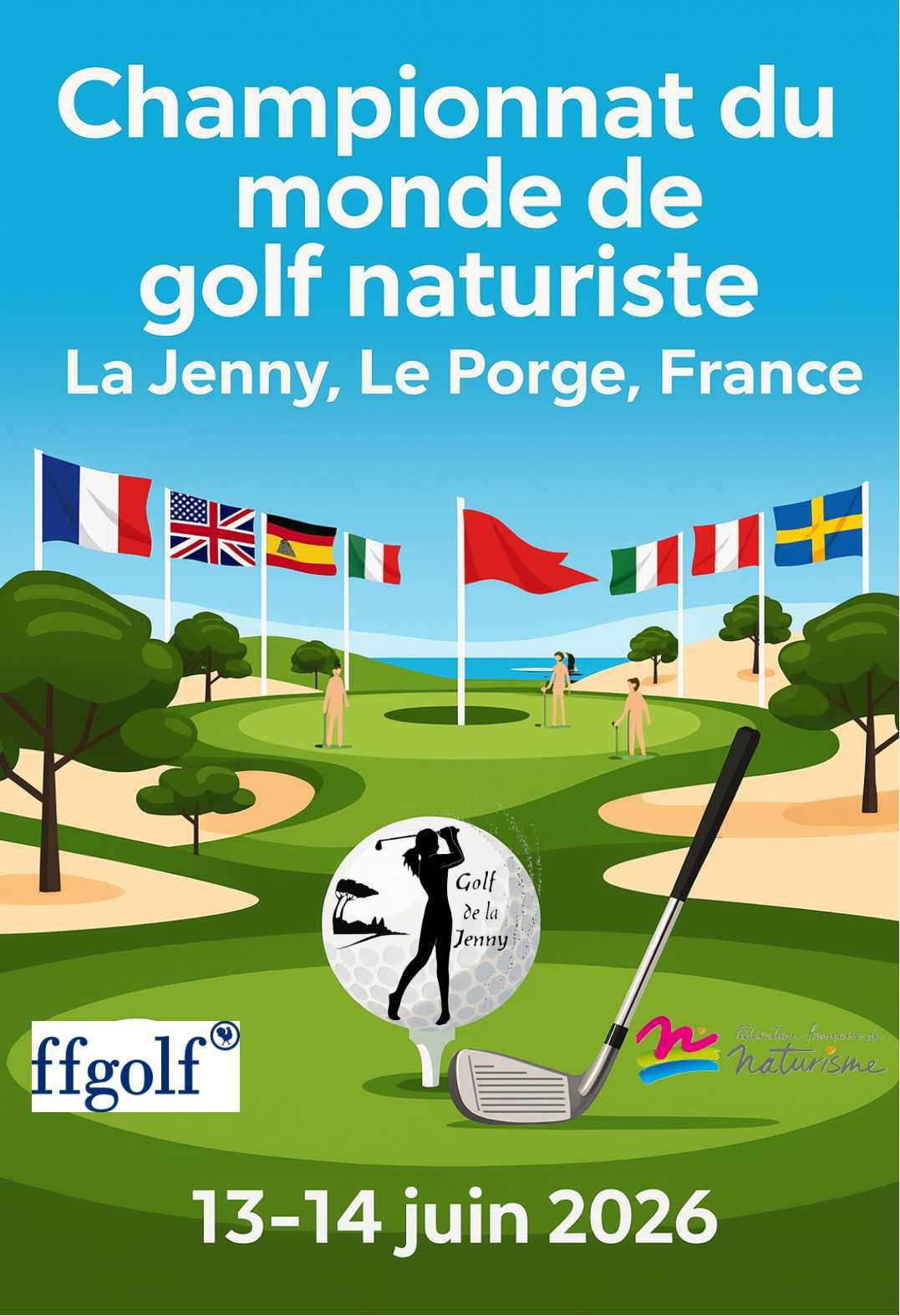 Golf : Championnat du monde naturiste - 13 et 14 juin 2026