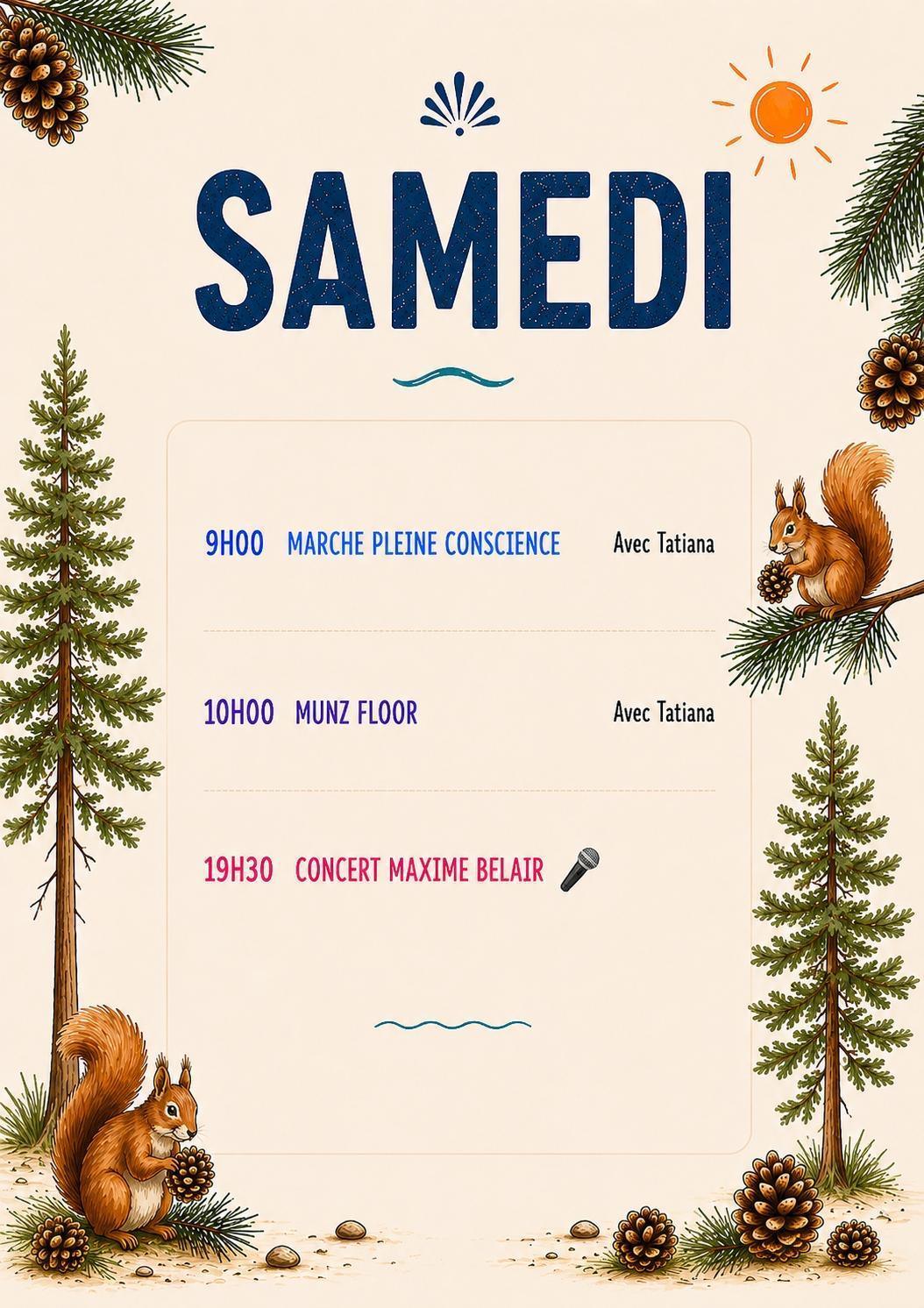 CFP Animations : planning de la semaine du 6 au 12 juillet