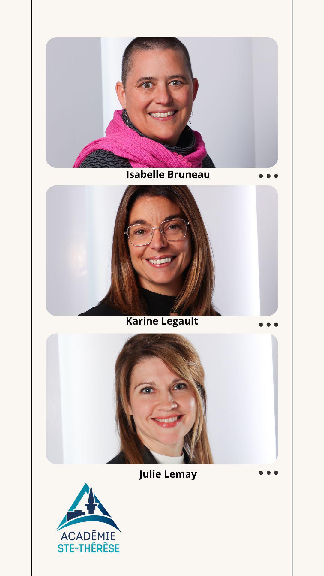 Changements importants – Personnel de direction