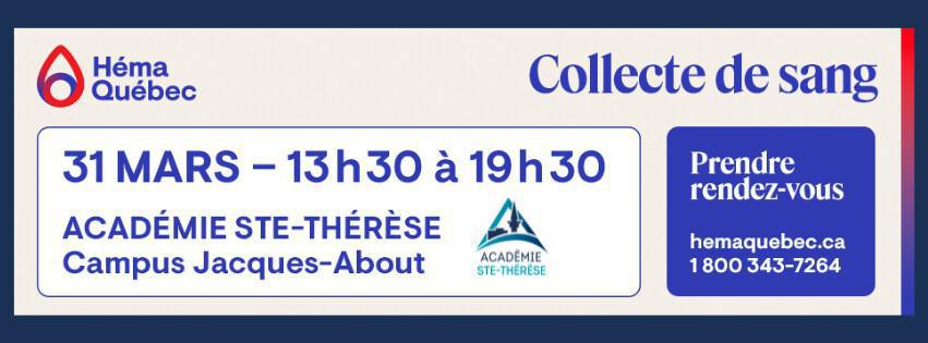 ​Collecte de sang de l'Académie Ste-Thérèse