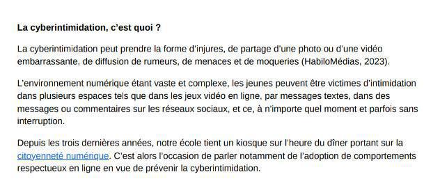 Prévenir l'intimidation chez les jeunes