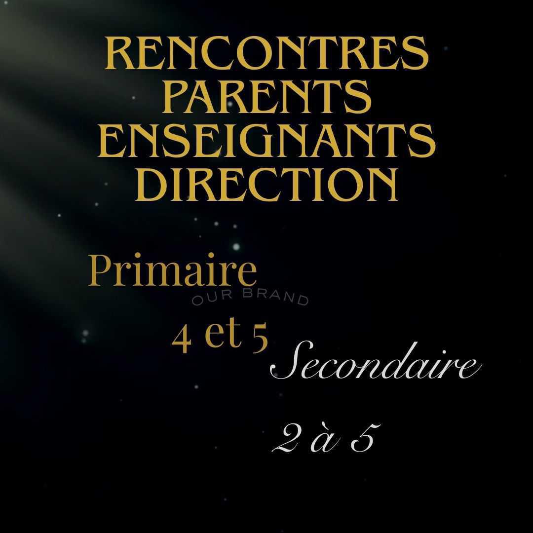 Rencontres de parents/enseignants/direction