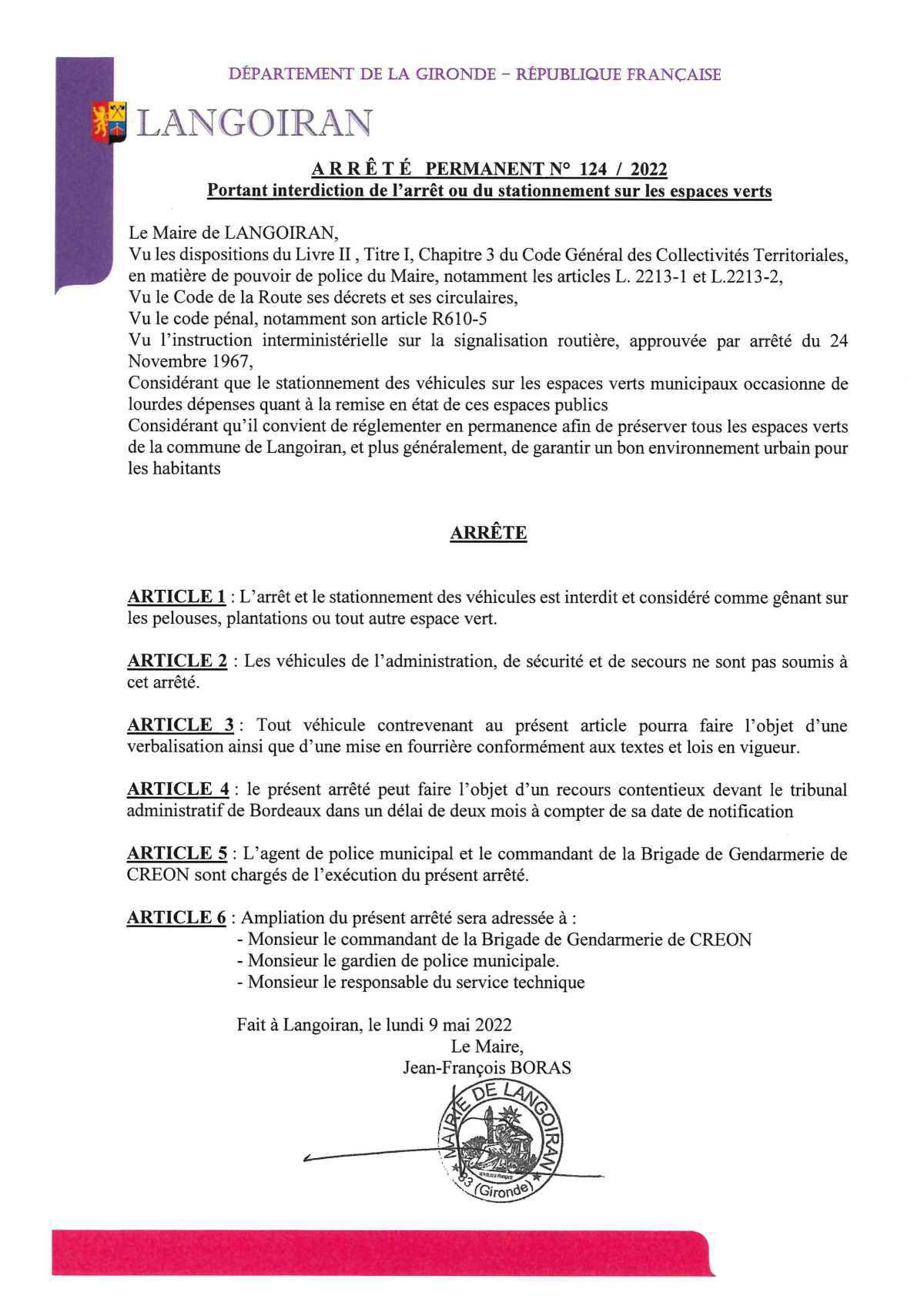 Règlementations générales Règlementations générales