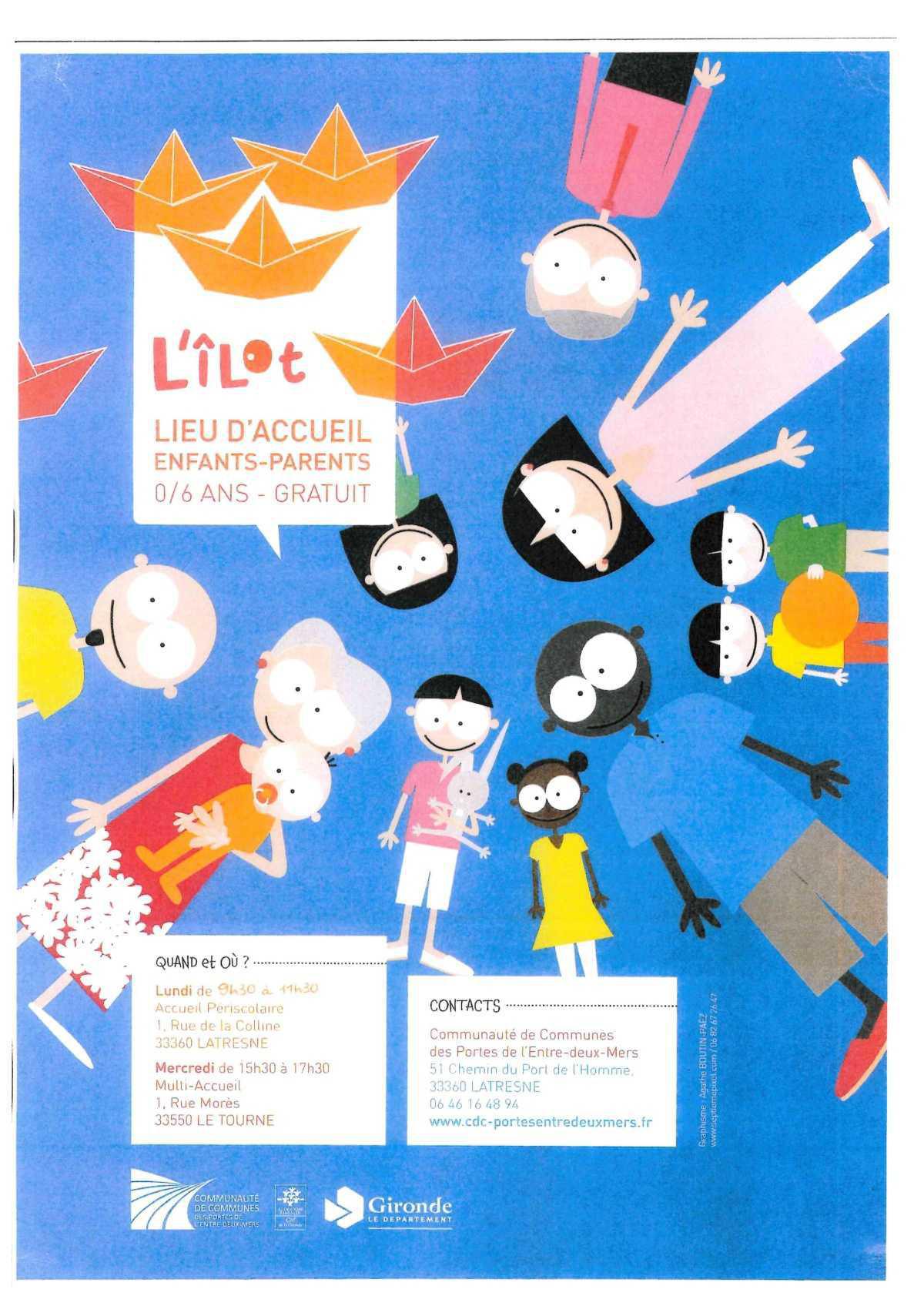 L'îlot, le Lieu d'Accueil Enfants/Parents de la CDC des Portes de l'Entre Deux Mers L'îlot, le Lieu d'Accueil Enfants/Parents de la CDC des Portes de l'Entre Deux Mers