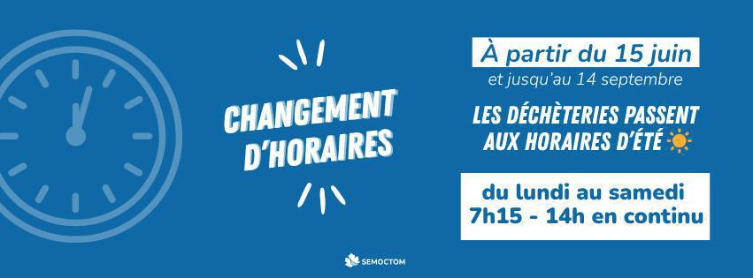 Déchèteries : horaires d'été 2025