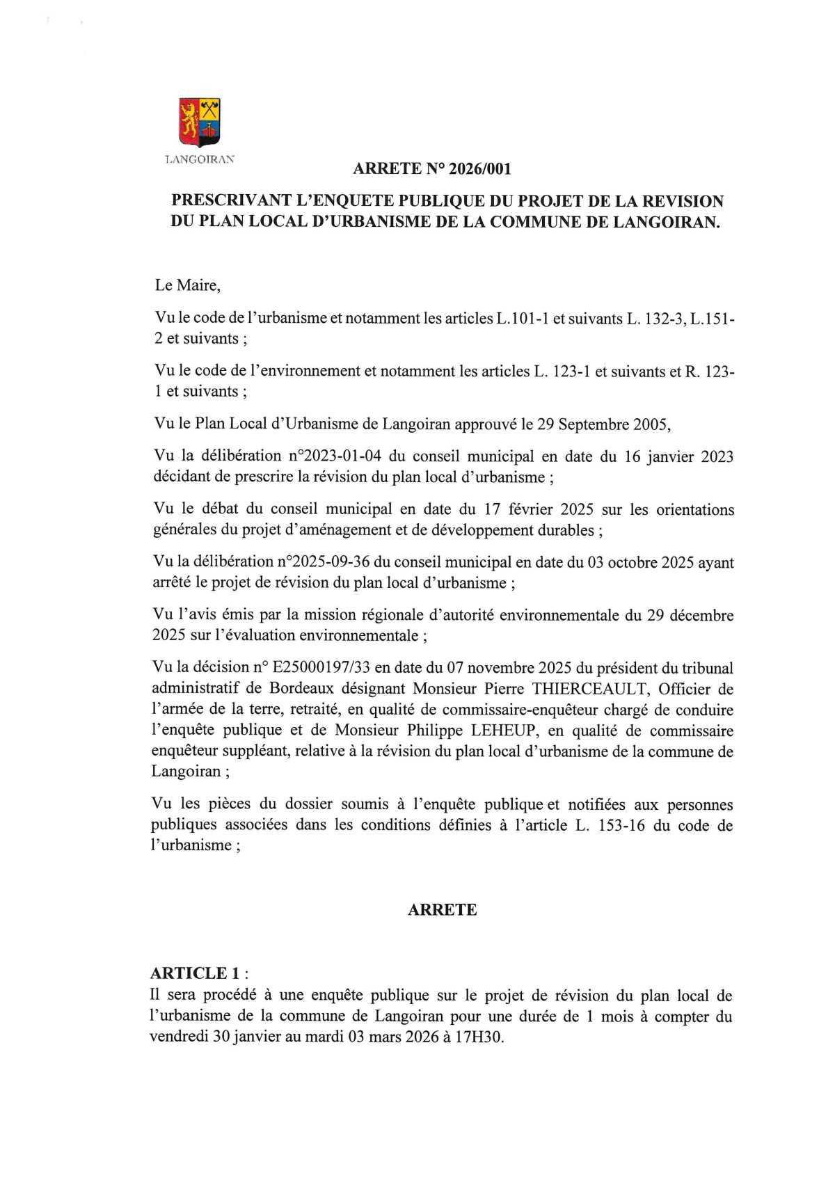 Enquête publique Enquête publique