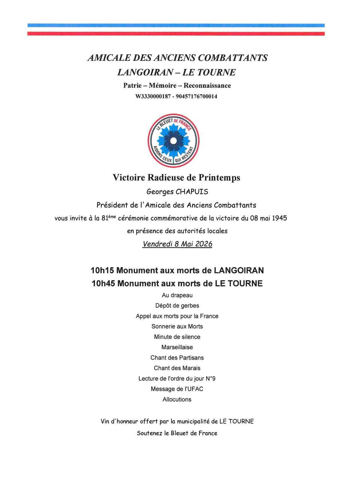 Commémoration du 8 mai