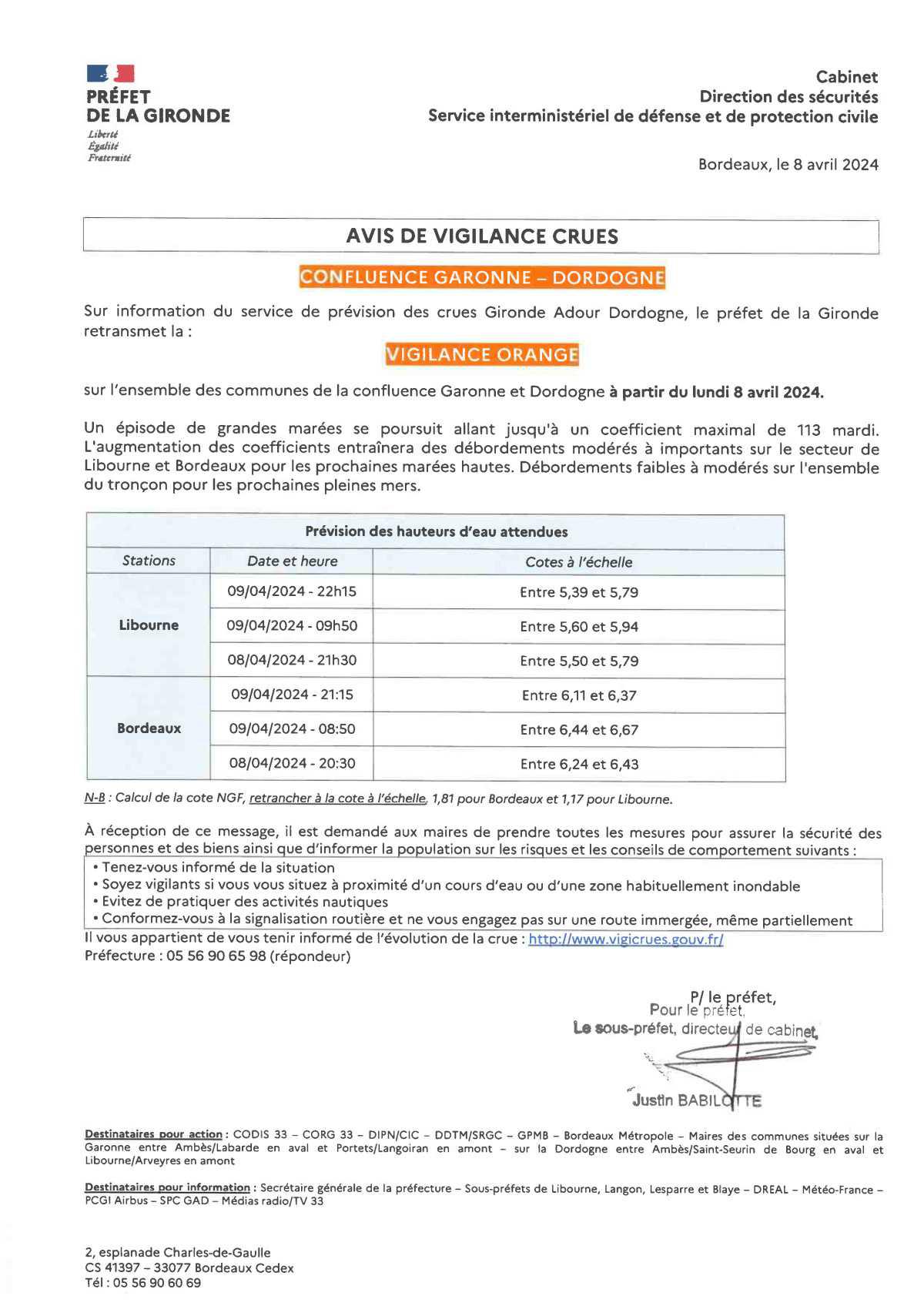 Vigilance orange crues