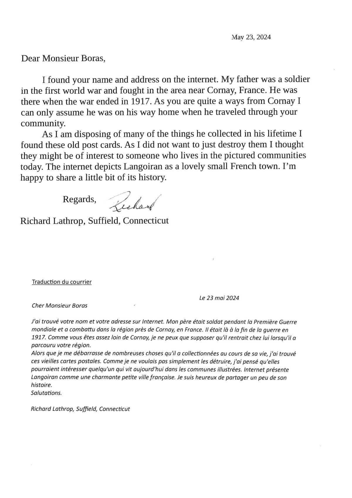 La Mémoire de Langoiran depuis les USA La Mémoire de Langoiran depuis les USA