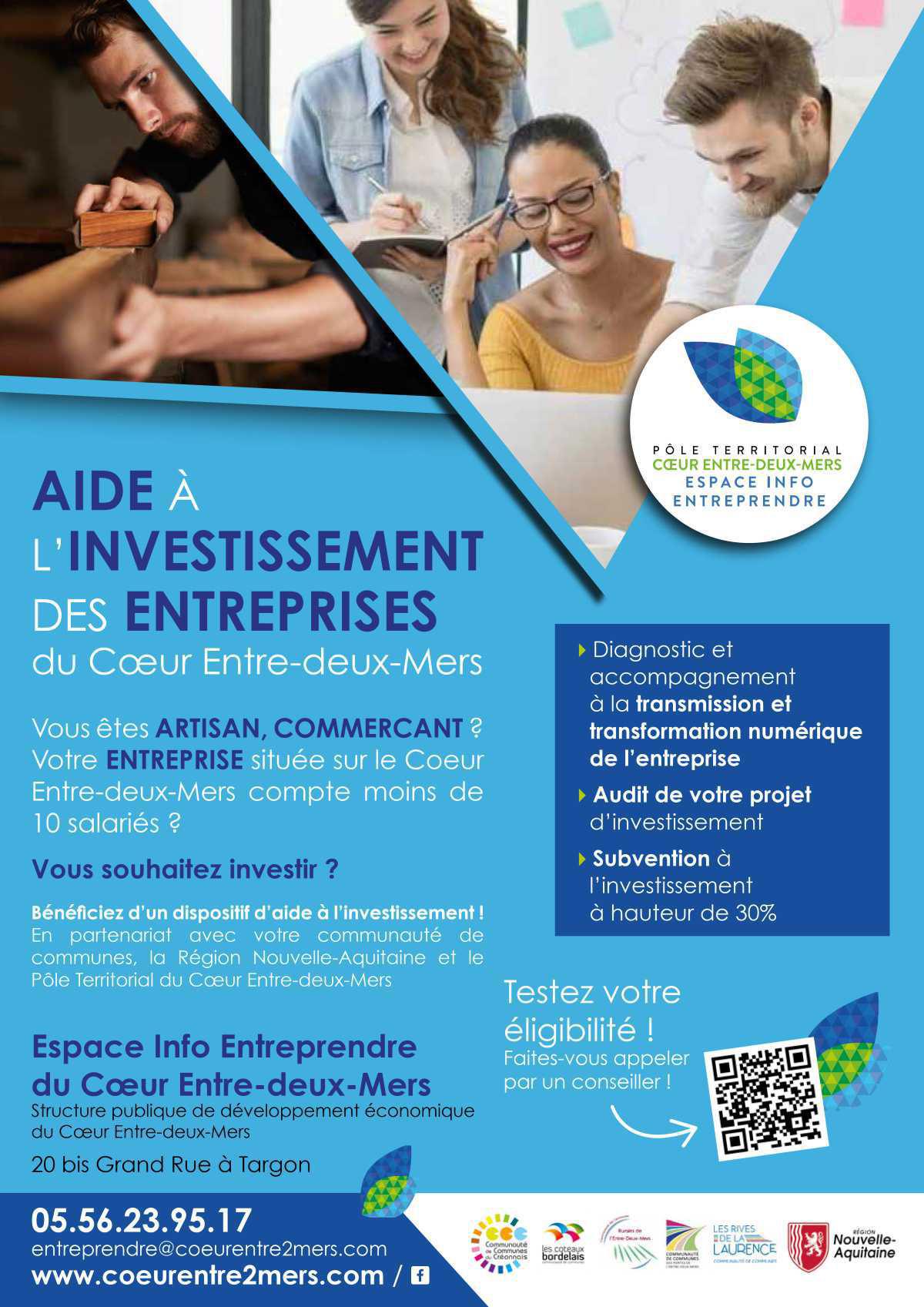 Aide à l'investissement des entreprises  Aide à l'investissement des entreprises