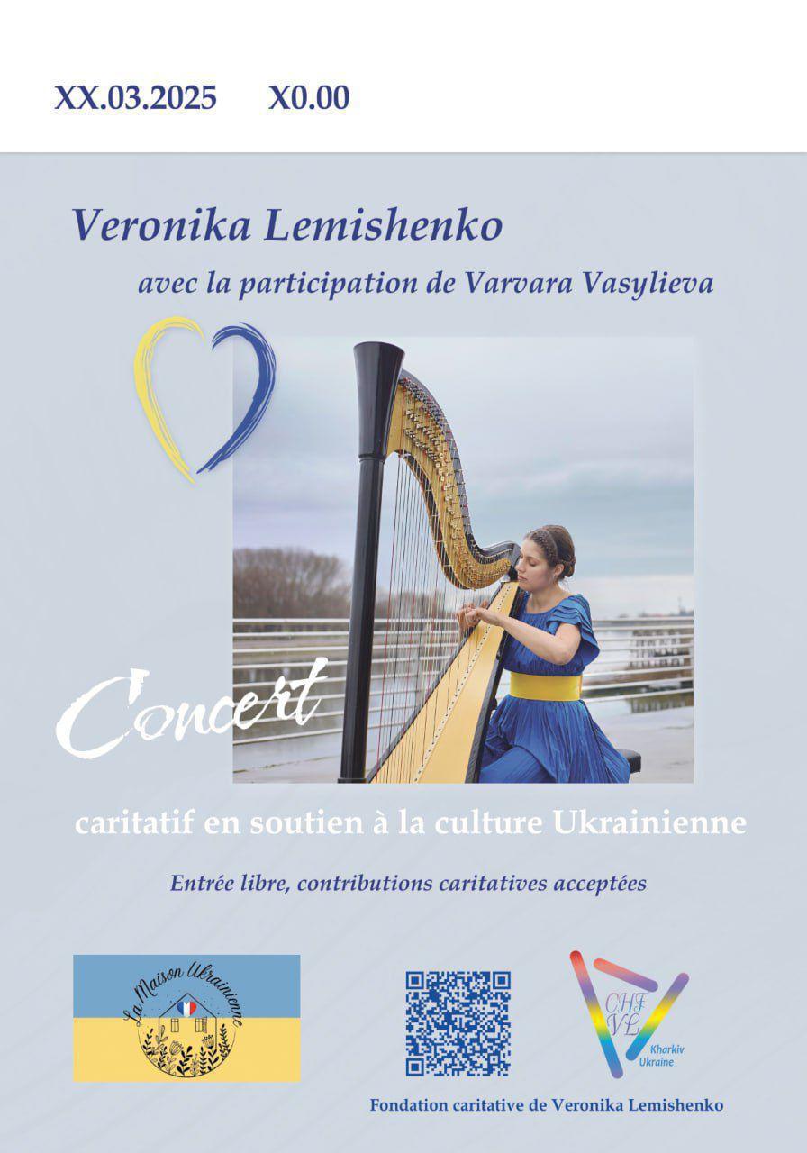 Concert de Harpe au profit de la fondation Ukrainienne de Veronika Lemishenko