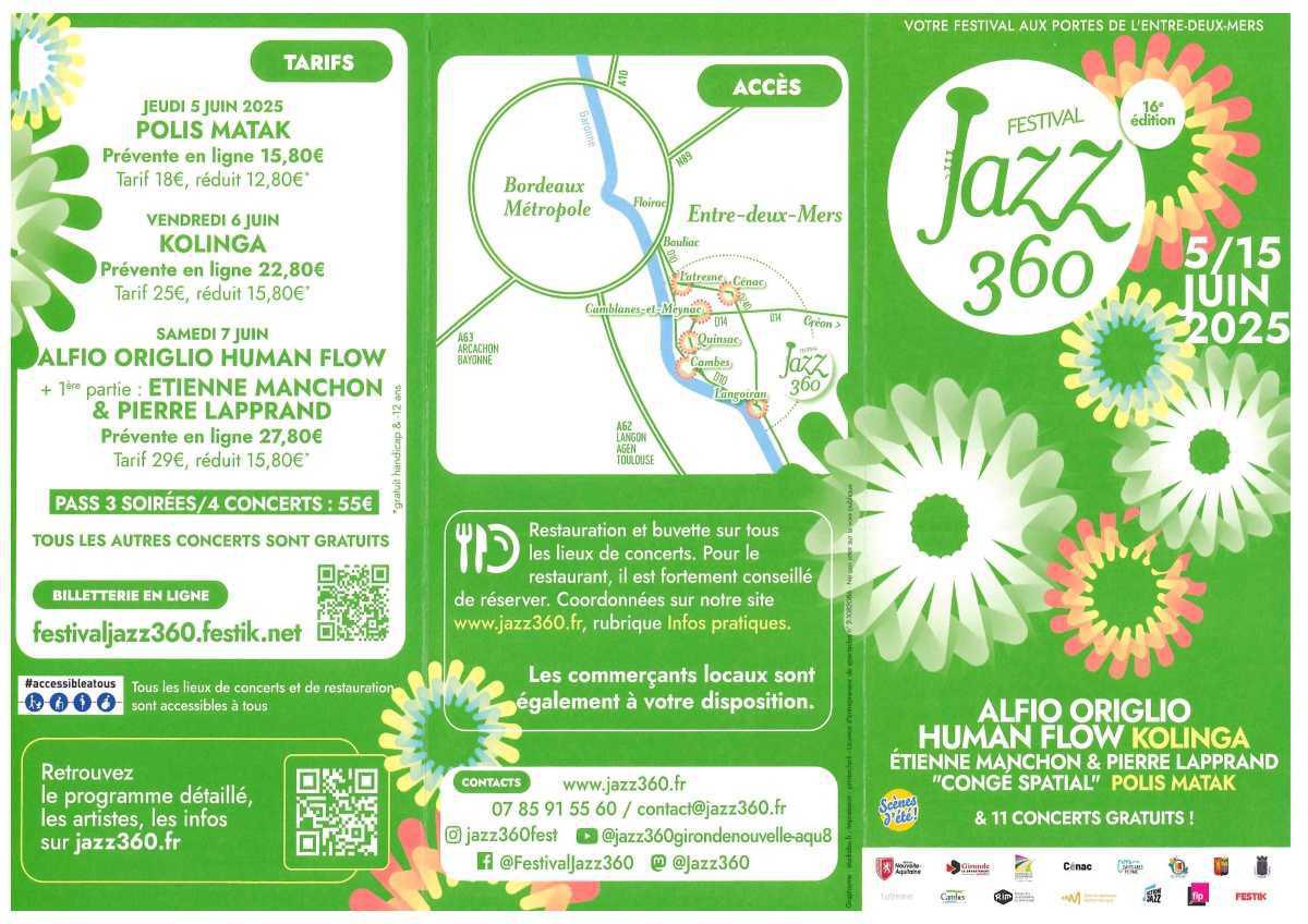 Jazz 360 - Edition 2025 - Le vendredi 13 juin à Langoiran