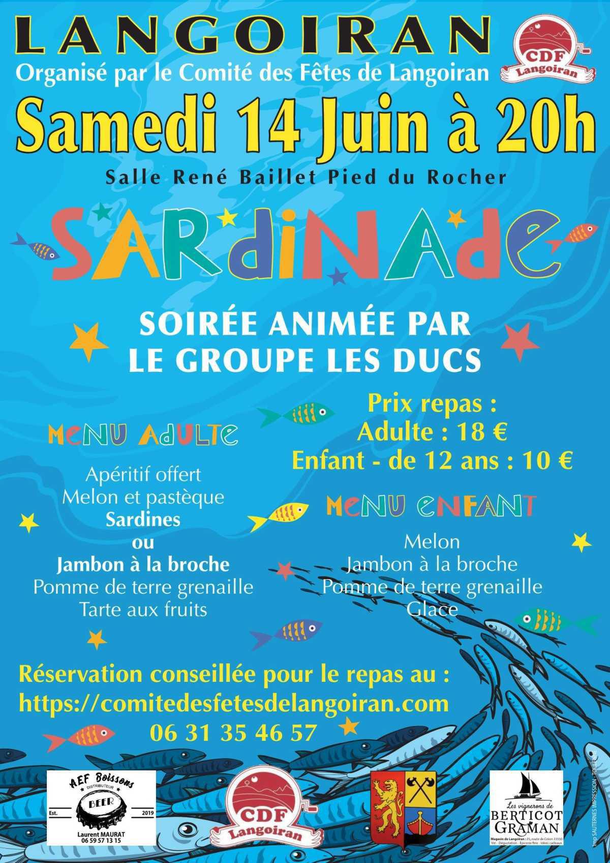 Sardinade, organisée par le Comité des Fêtes de Langoiran