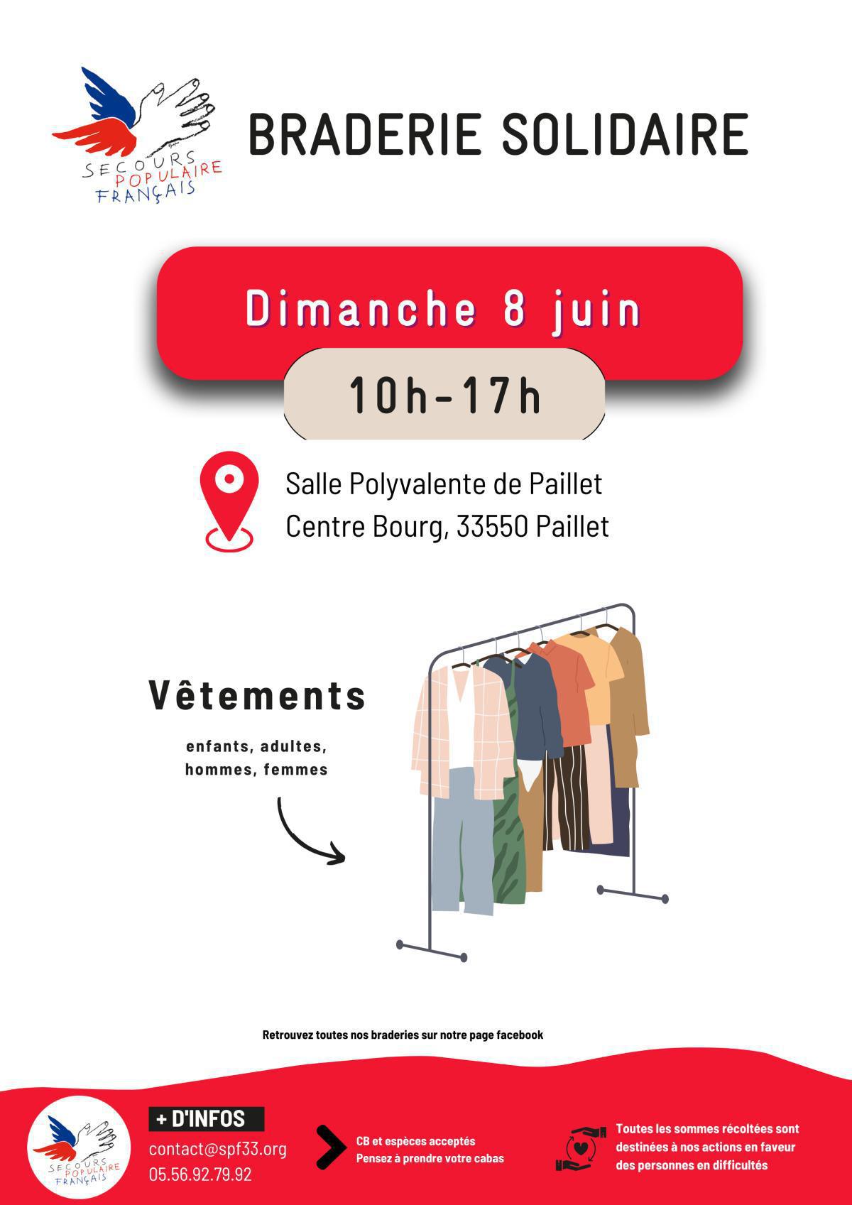Braderie Solidaire à Paillet