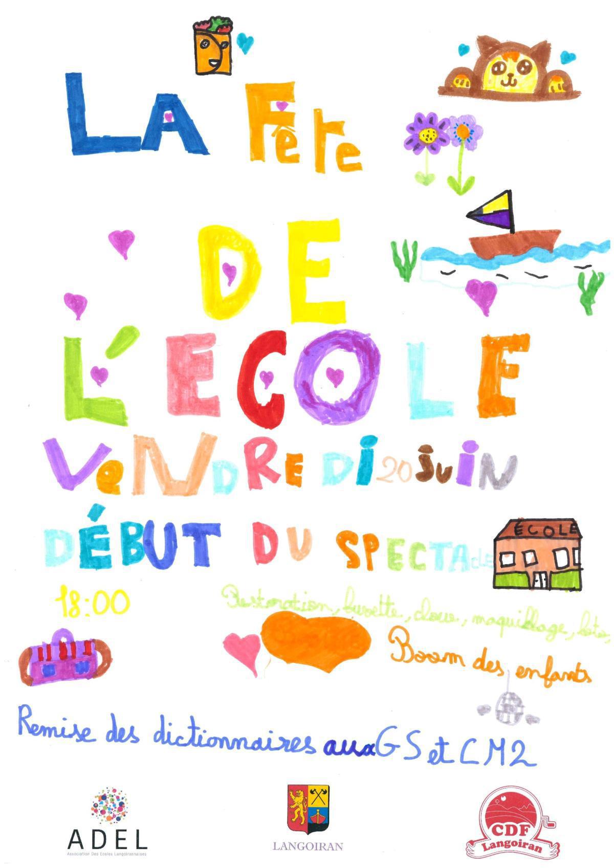 Fête de l'école à Langoiran le 20 juin 2025 Fête de l'école à Langoiran le 20 juin 2025