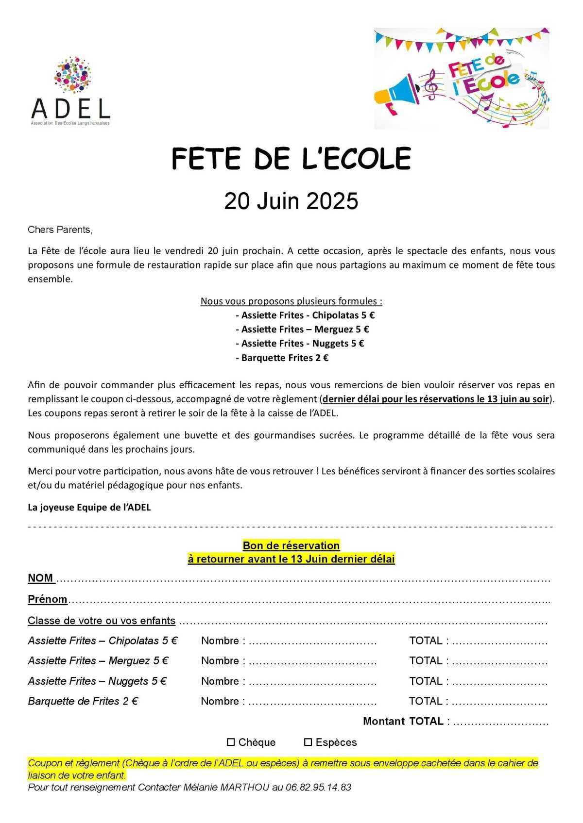 Fête de l'école à Langoiran le 20 juin 2025 Fête de l'école à Langoiran le 20 juin 2025