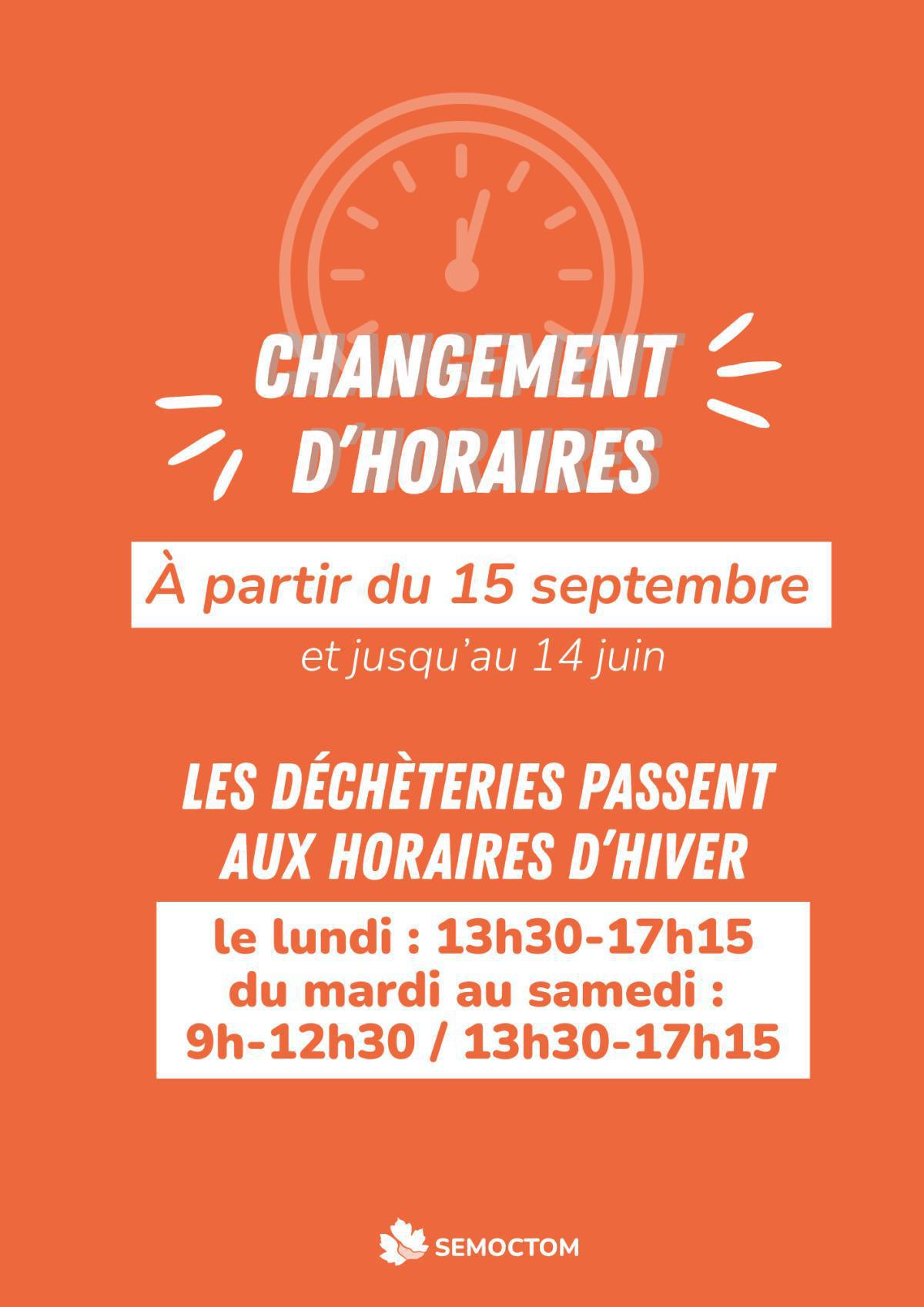 SEMOCTOM horaires d'hiver 2025 