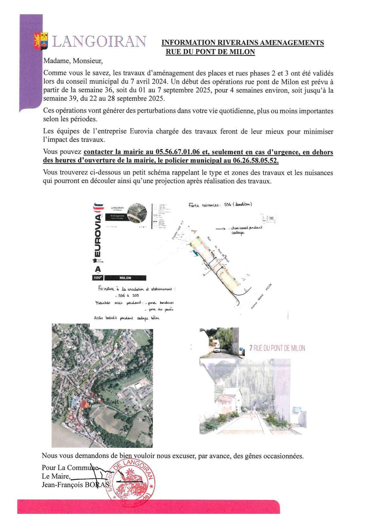 Travaux d'aménagement de bourg