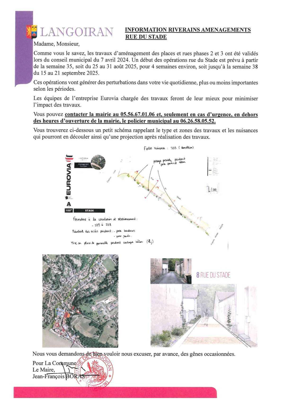 Travaux d'aménagement de bourg