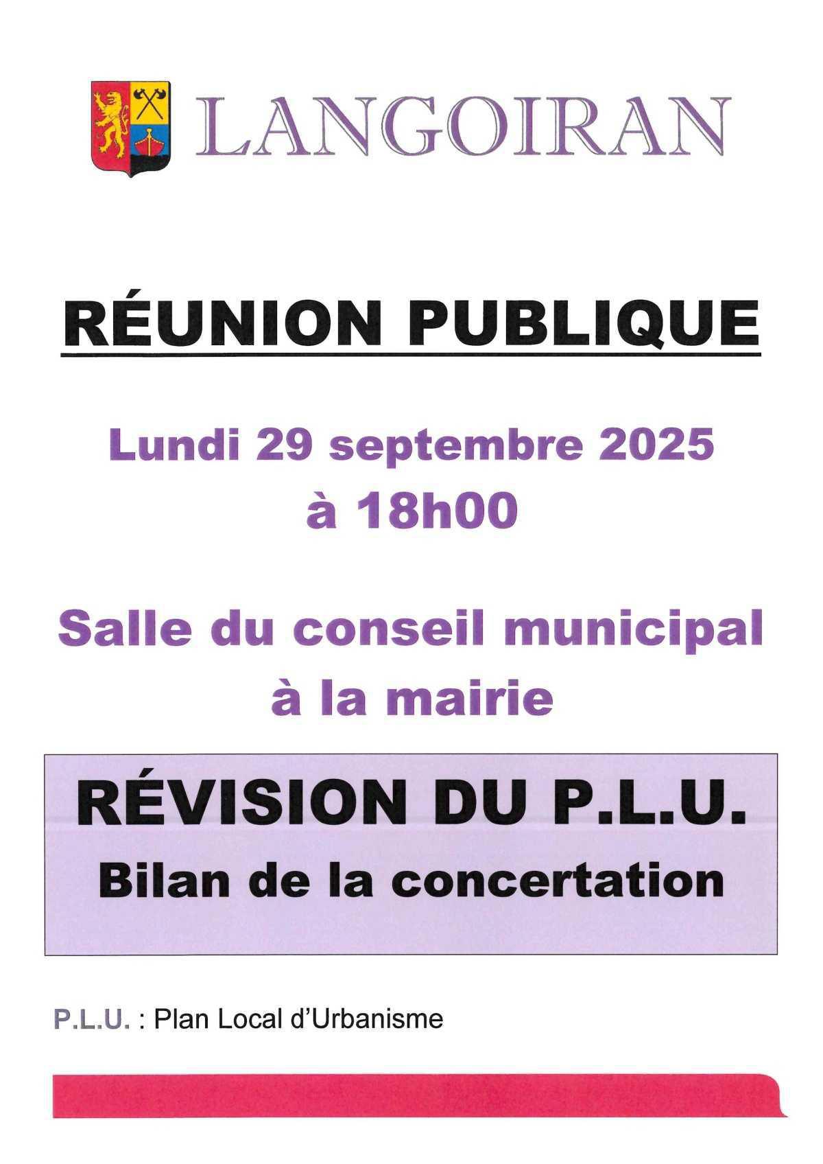 Réunion publique PLU
