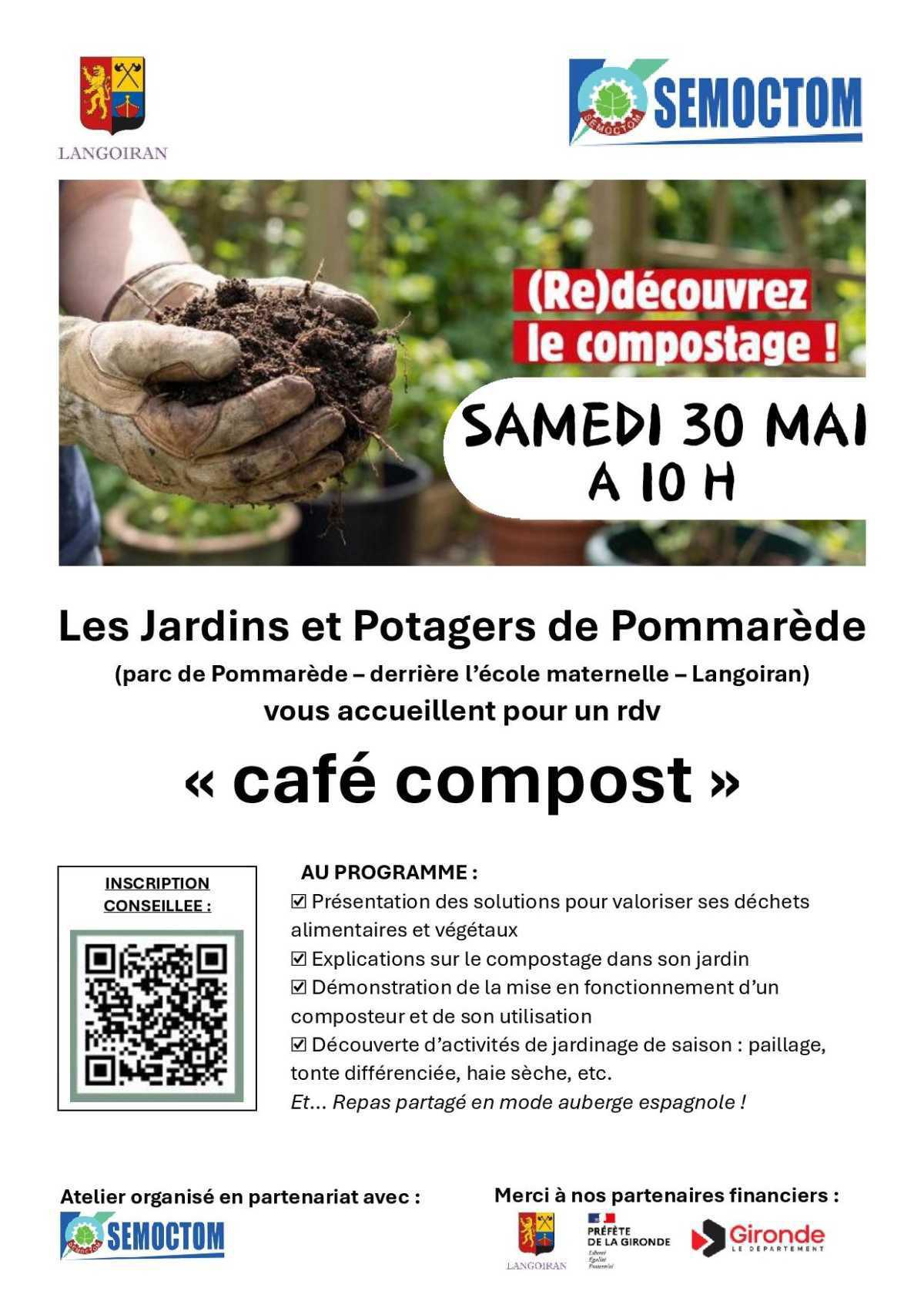 "Café Compost" le 30 mai, aux Jardins Partagés