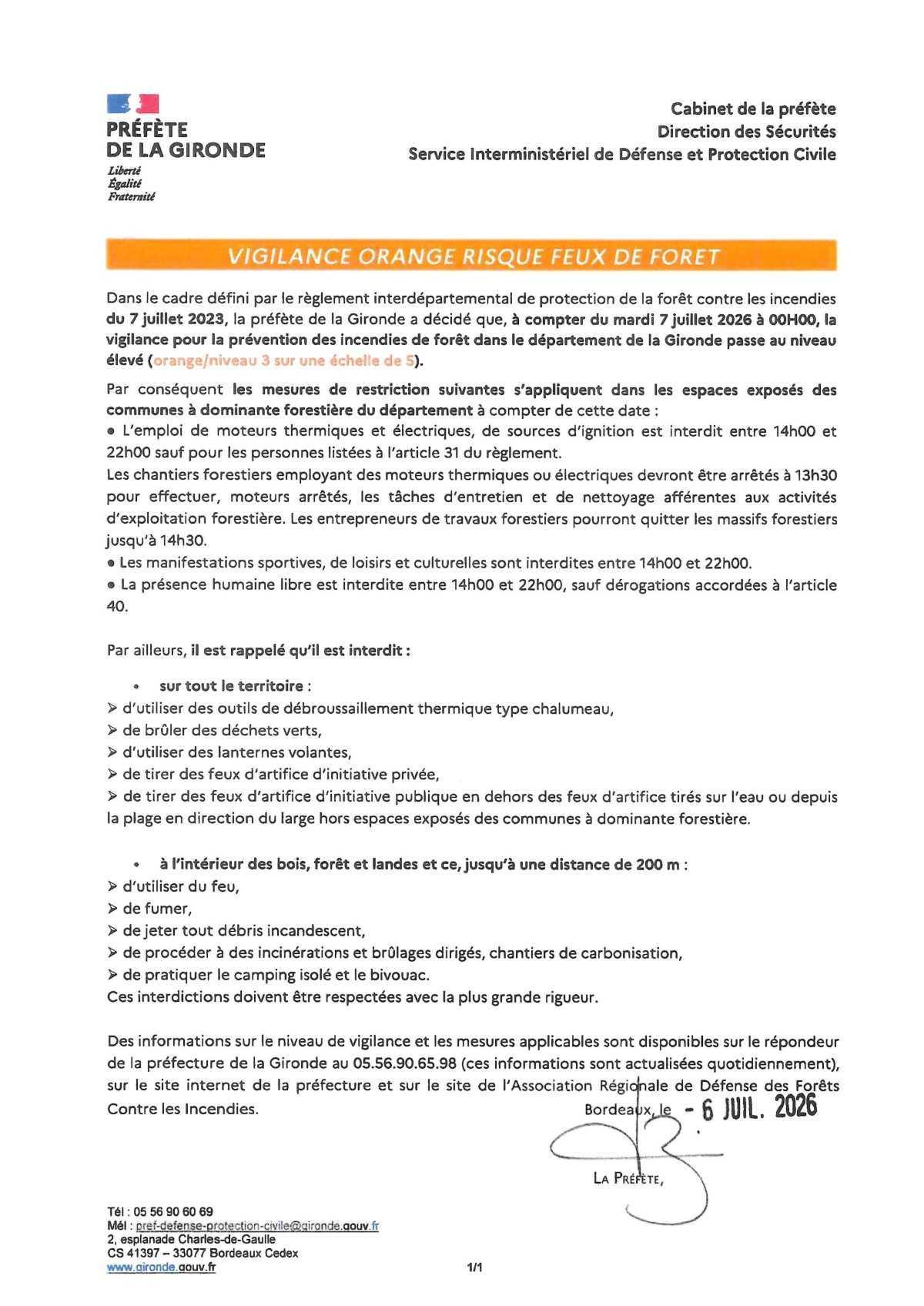 Vigilance orange risque feux de forêt