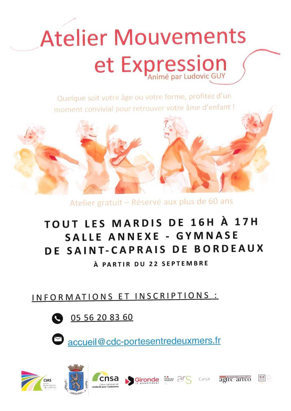 Atelier "Mouvements et Expression" proposé par CDC