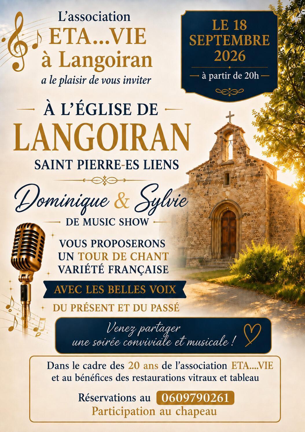 Tour de chant à l'église St Pierre Es Liens