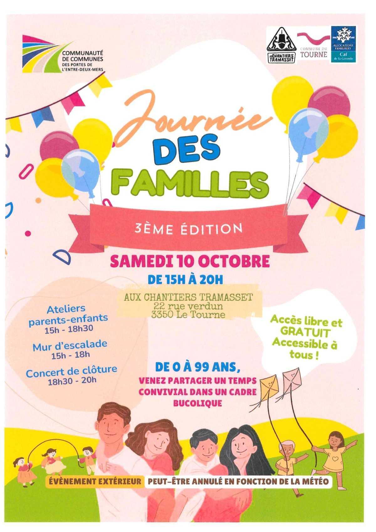 Journée des Familles 10 octobre 2026 - Le Tourne