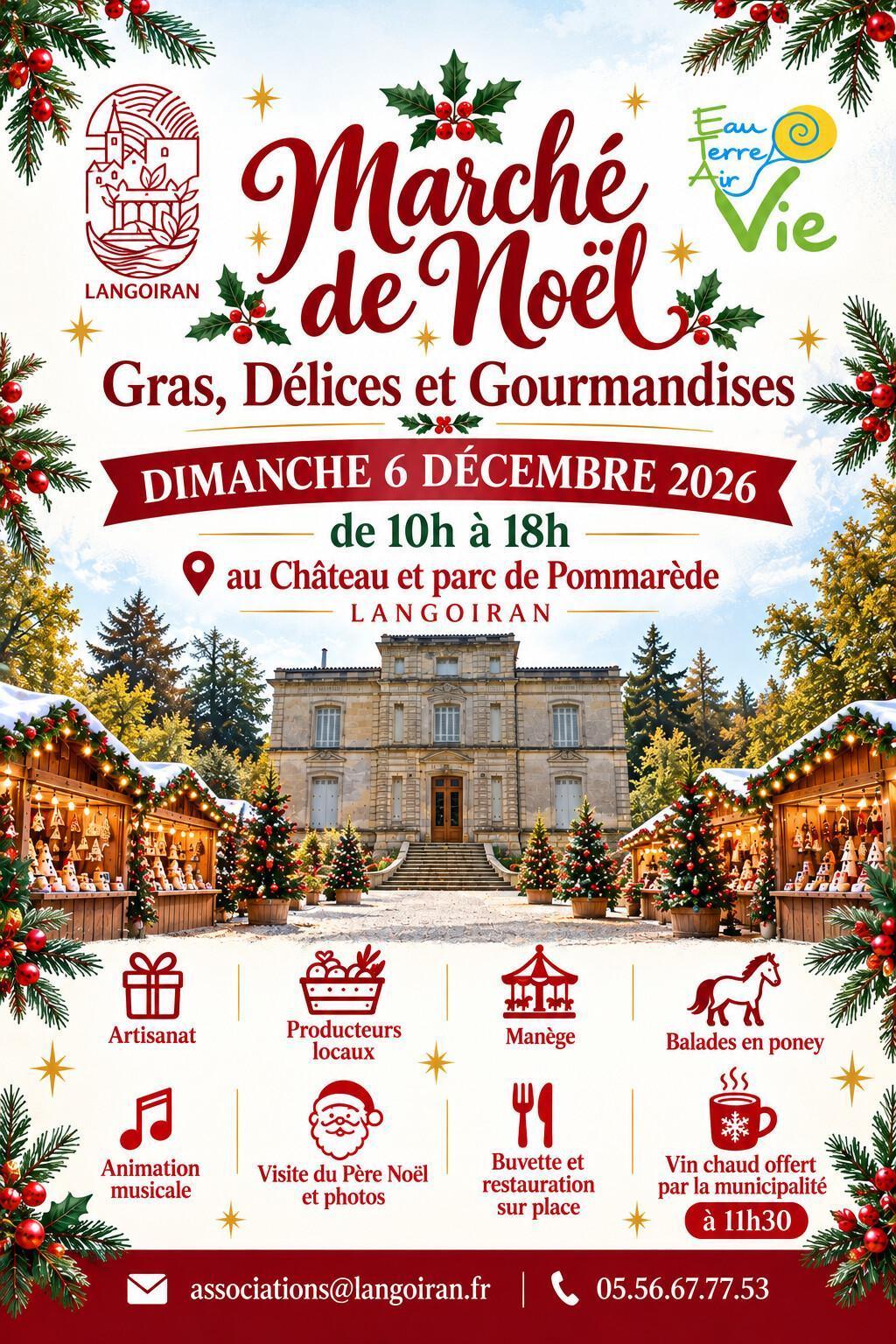 Marché de Noël à Langoiran le 6 décembre 2026