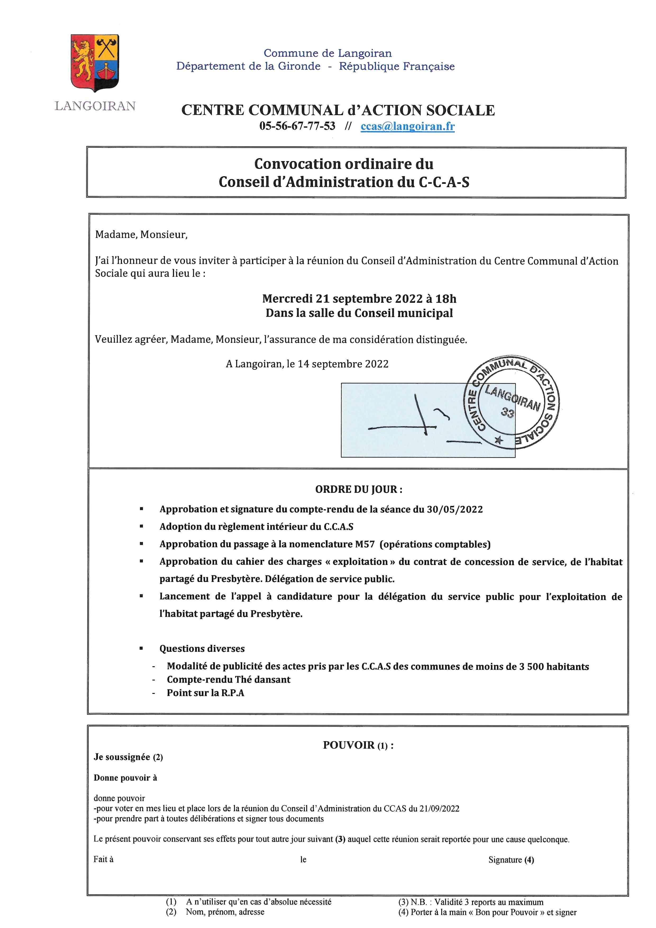 Quel Est Le Conseil D’Administration Du Ccas De Menton – EDYAU