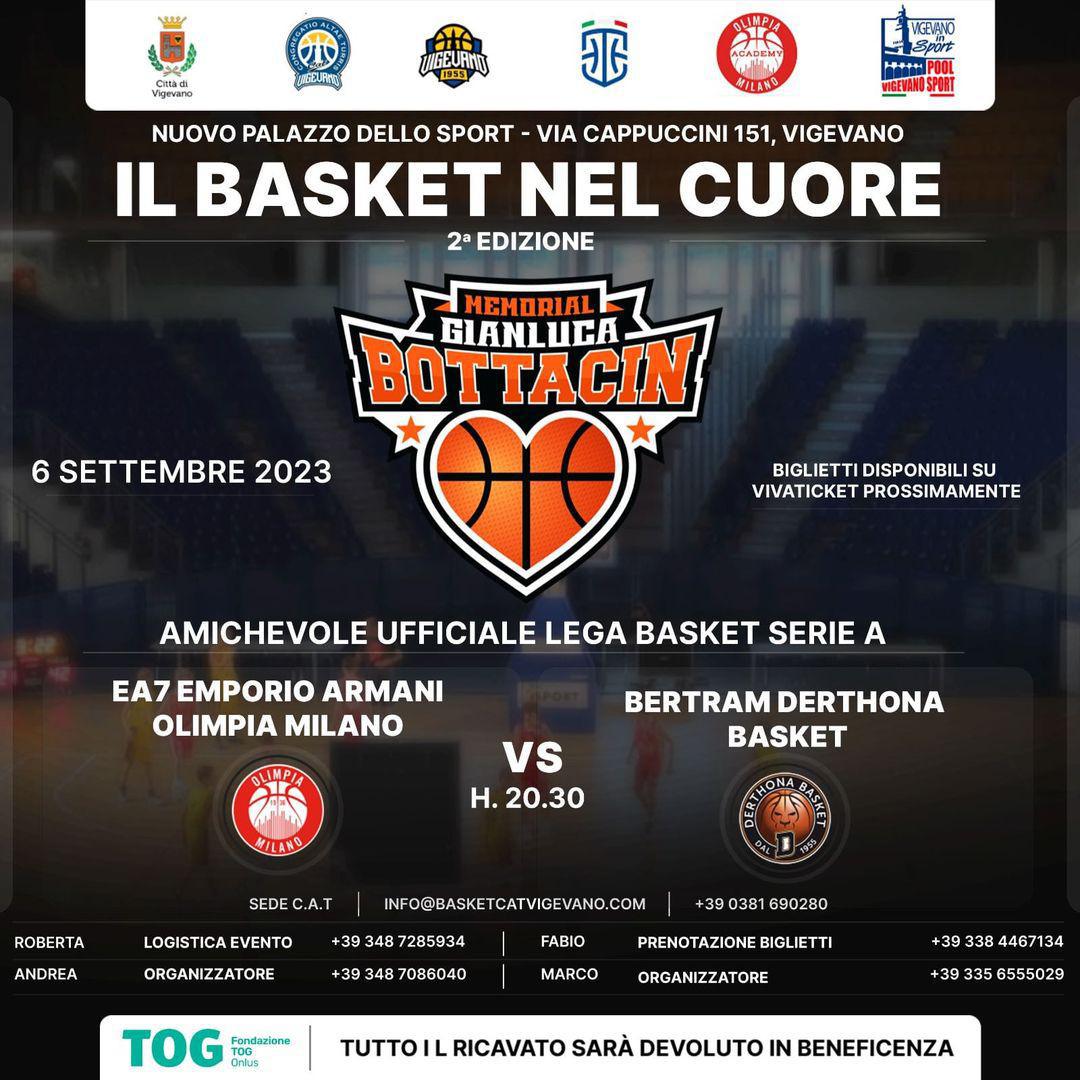 Milano-Derthona, il meglio del basket italiano al PalaElachem mercoledì 6 settembre per il Memorial Bottacin