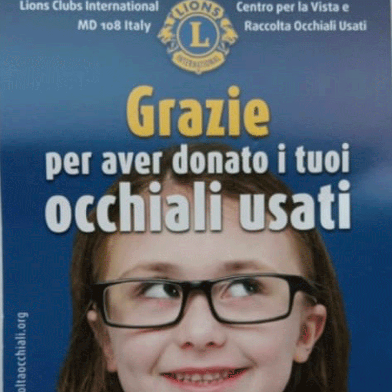 Domenica 18 febbraio donate per beneficienza occhiali usati al Lions Club International Domenica 18 febbraio donate per beneficienza occhiali usati al Lions Club International