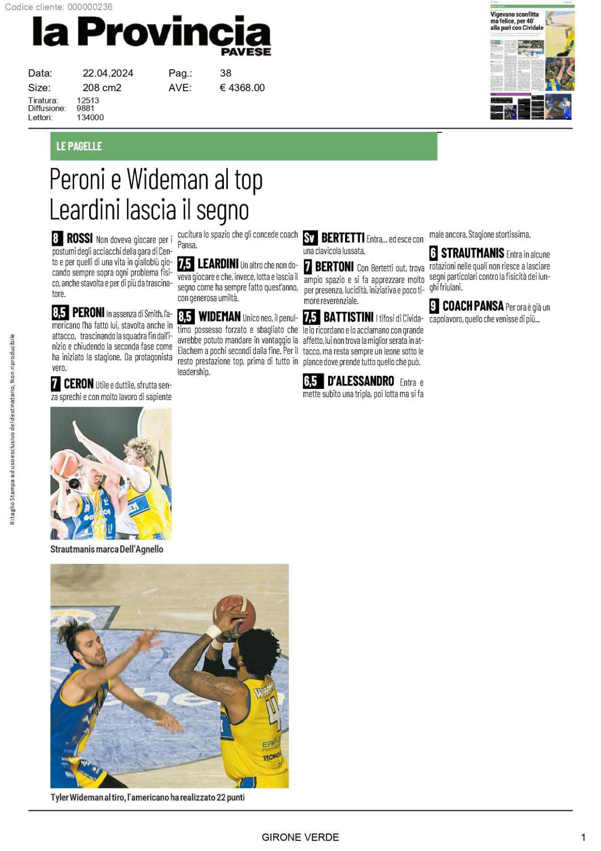 La Provincia Pavese - 22/04/24