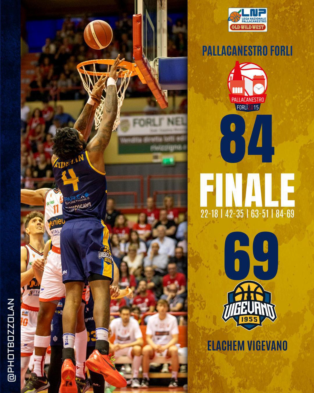 Forlì 84-69 Vigevano /G2 quarti playoff Forlì 84-69 Vigevano /G2 quarti playoff