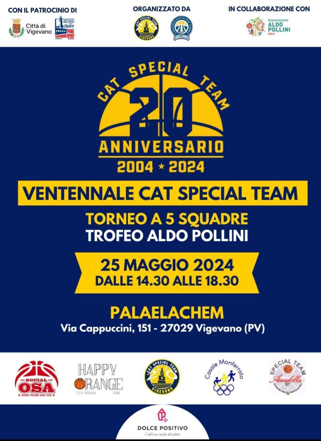 CAT Special Team festeggia 20 anni sabato 25 maggio al PalaELachem con il trofeo "Pollini" CAT Special Team festeggia 20 anni sabato 25 maggio al PalaELachem con il trofeo "Pollini"