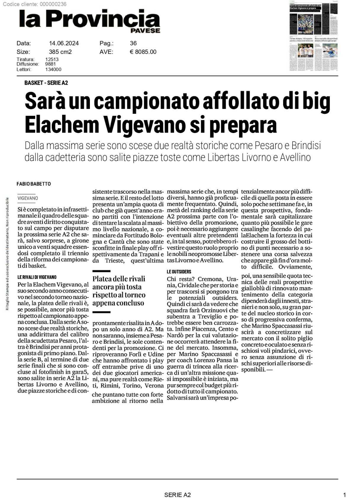 La Provincia Pavese - 14/06/24