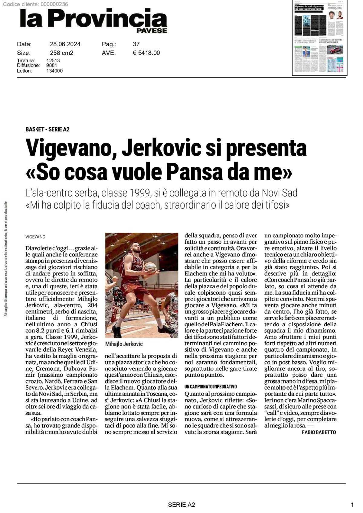 La Provincia Pavese - 28/06/24