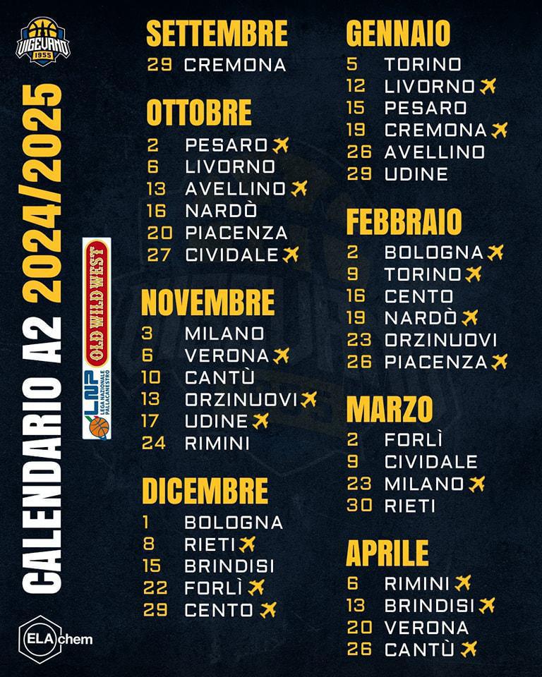 Il calendario 2024/25: Vigevano parte in casa contro Cremona, ultima a Cantù Il calendario 2024/25: Vigevano parte in casa contro Cremona, ultima a Cantù