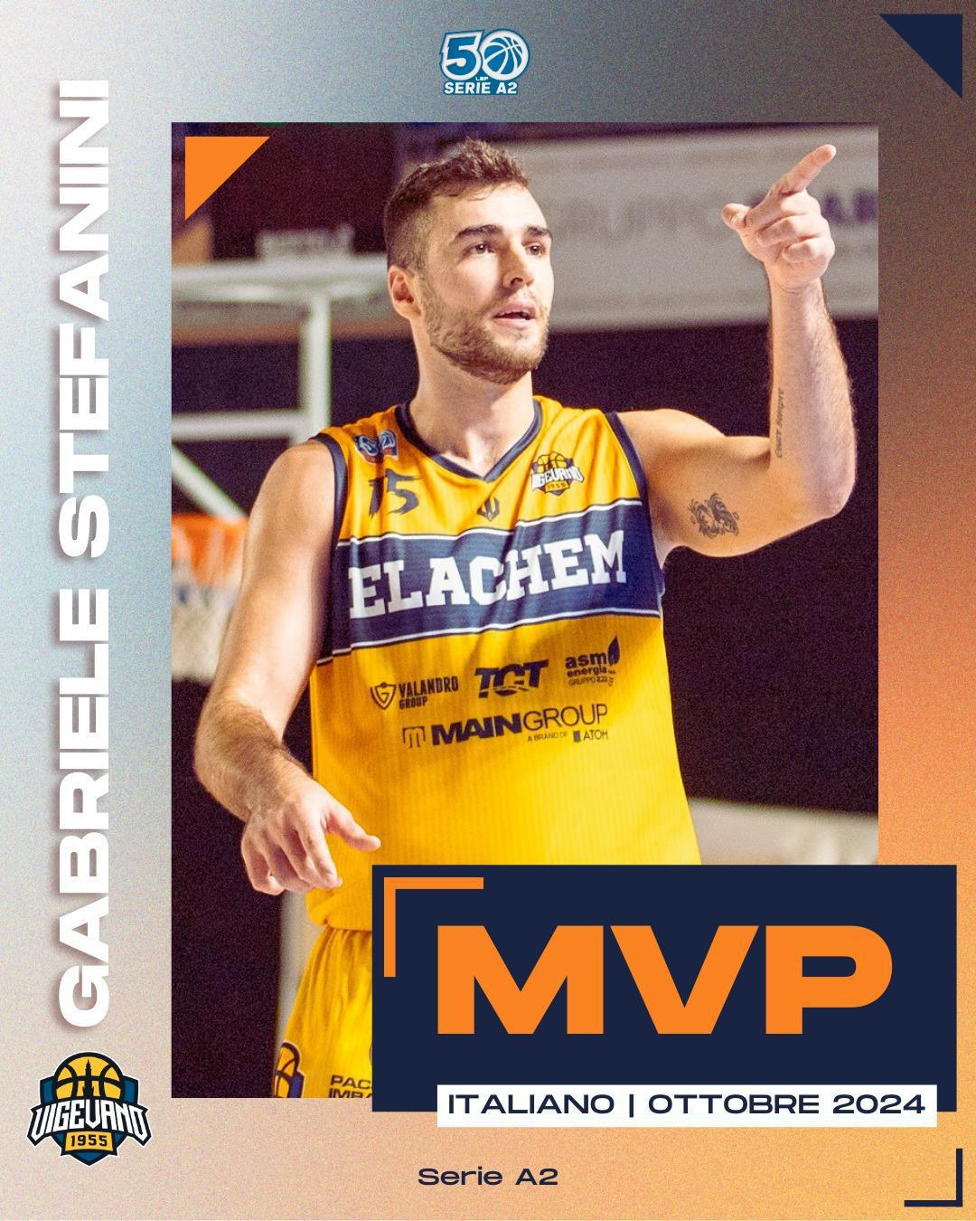 Stefanini è l'MVP Italiano della serie A2 nel mese di ottobre! Domenica 10 novembre la premiazione al palaELAchem Stefanini è l'MVP Italiano della serie A2 nel mese di ottobre! Domenica 10 novembre la premiazione al palaELAchem