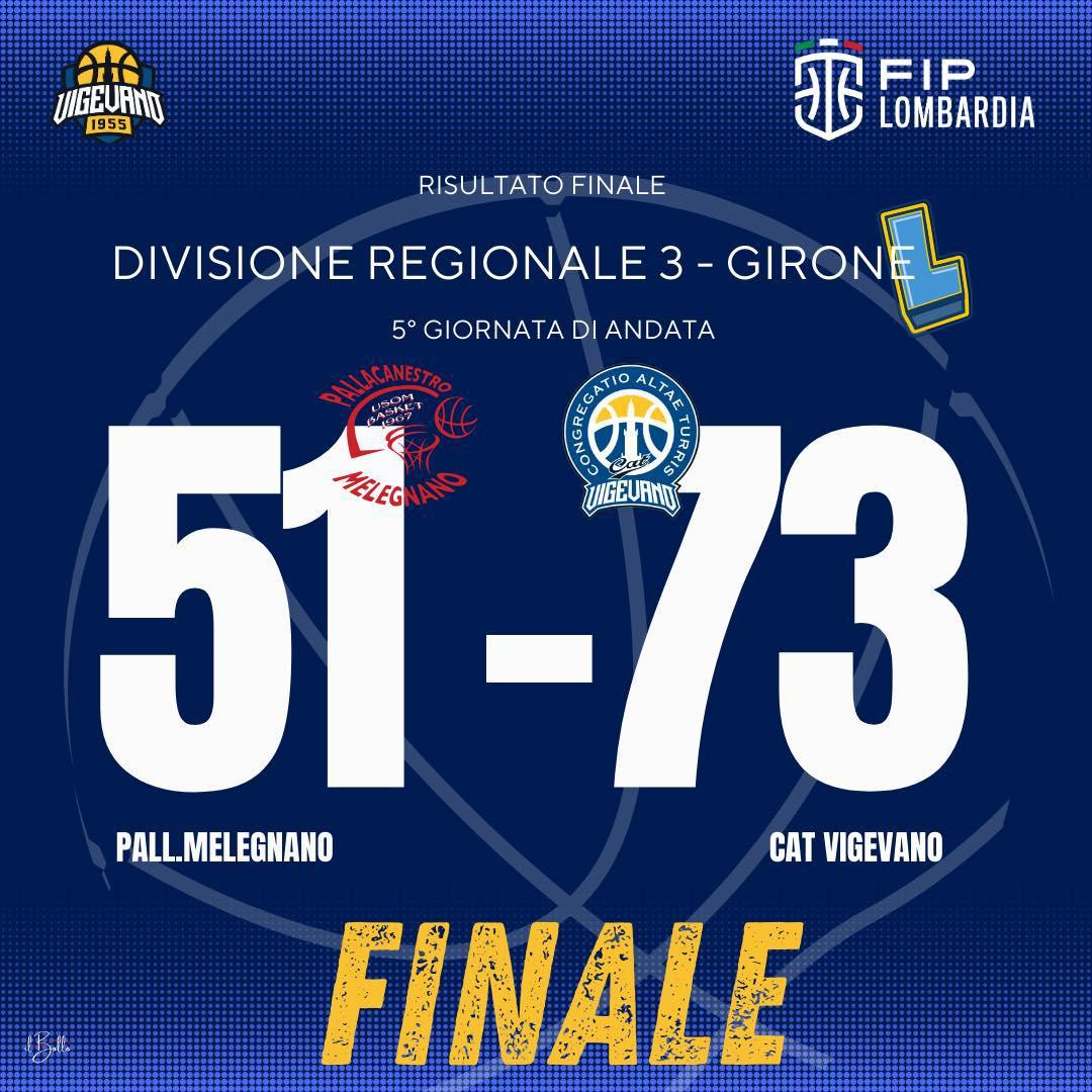 Riscatto in divisione regionale 3, CAT Basket Vigevano espugna Melegnano