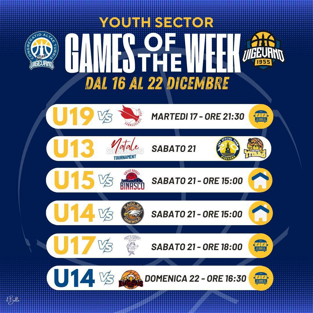 Ultime partite delle giovanili prima della pausa natalizia Ultime partite delle giovanili prima della pausa natalizia