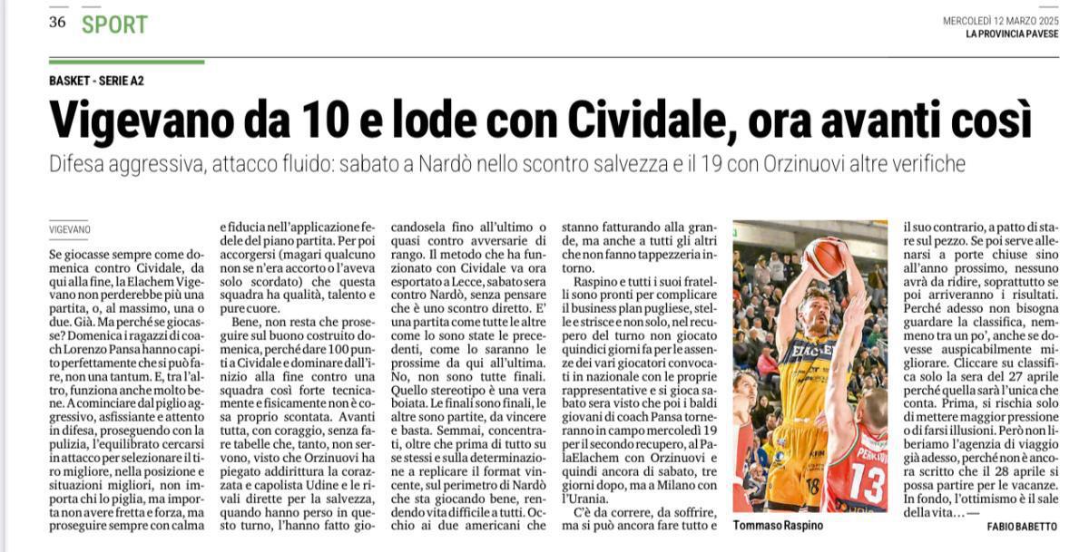 12/03/25 - La Provincia Pavese