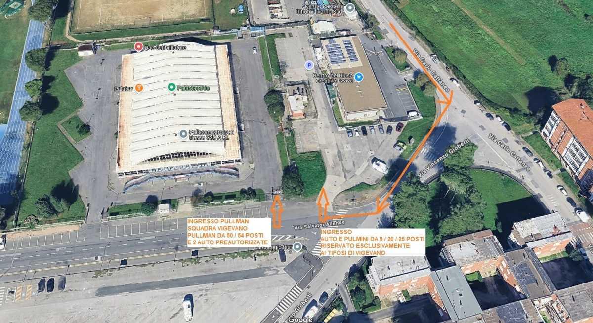 Gare 1 e 2 a Livorno: indicazioni per il parcheggio riservato ai tifosi vigevanesi