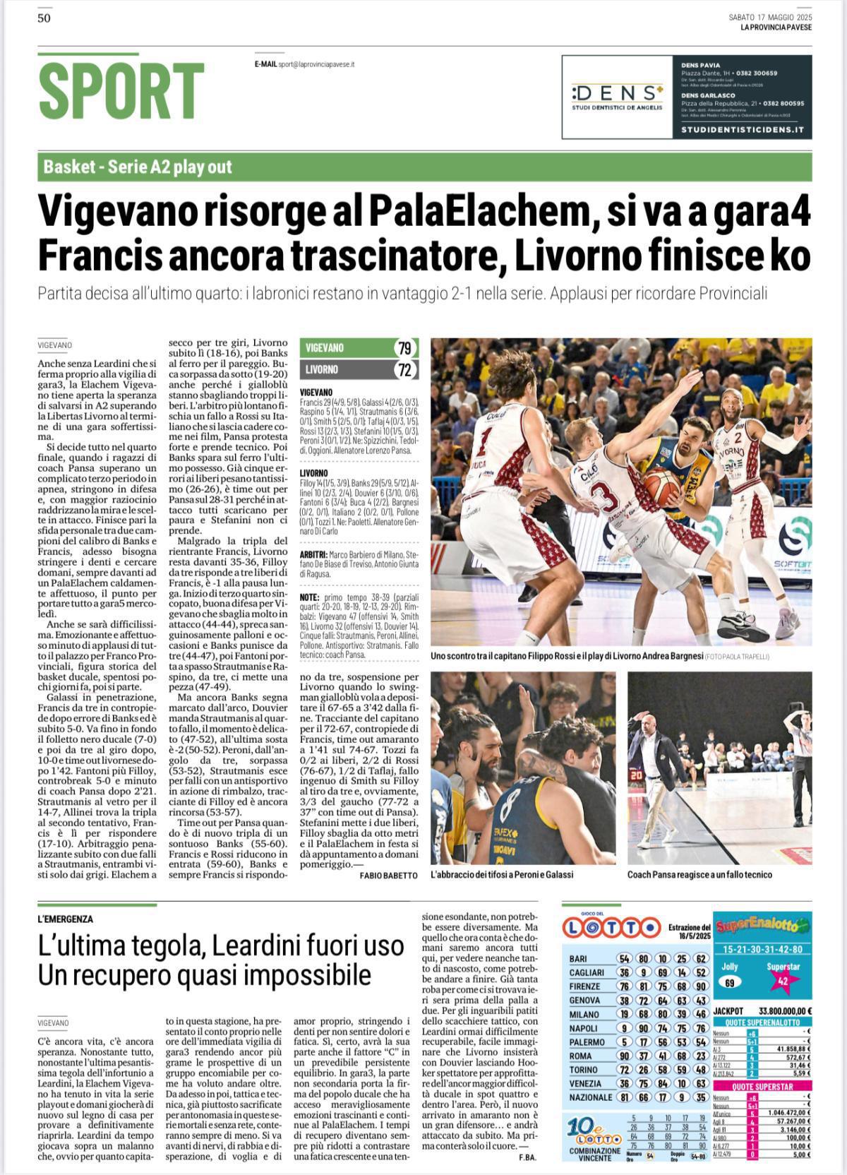17/05/25 - La Provincia Pavese