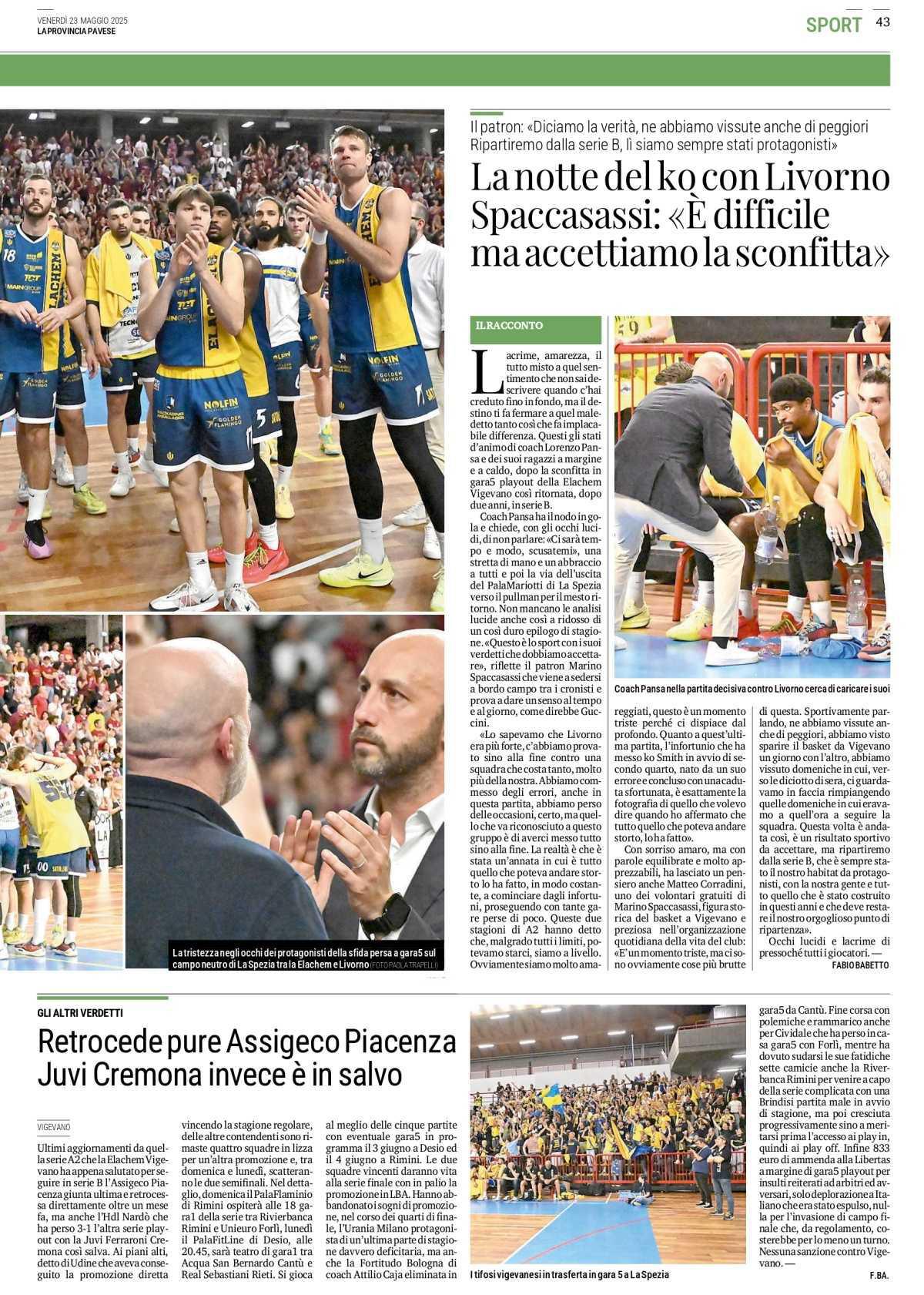 23/05/25 - La Provincia Pavese